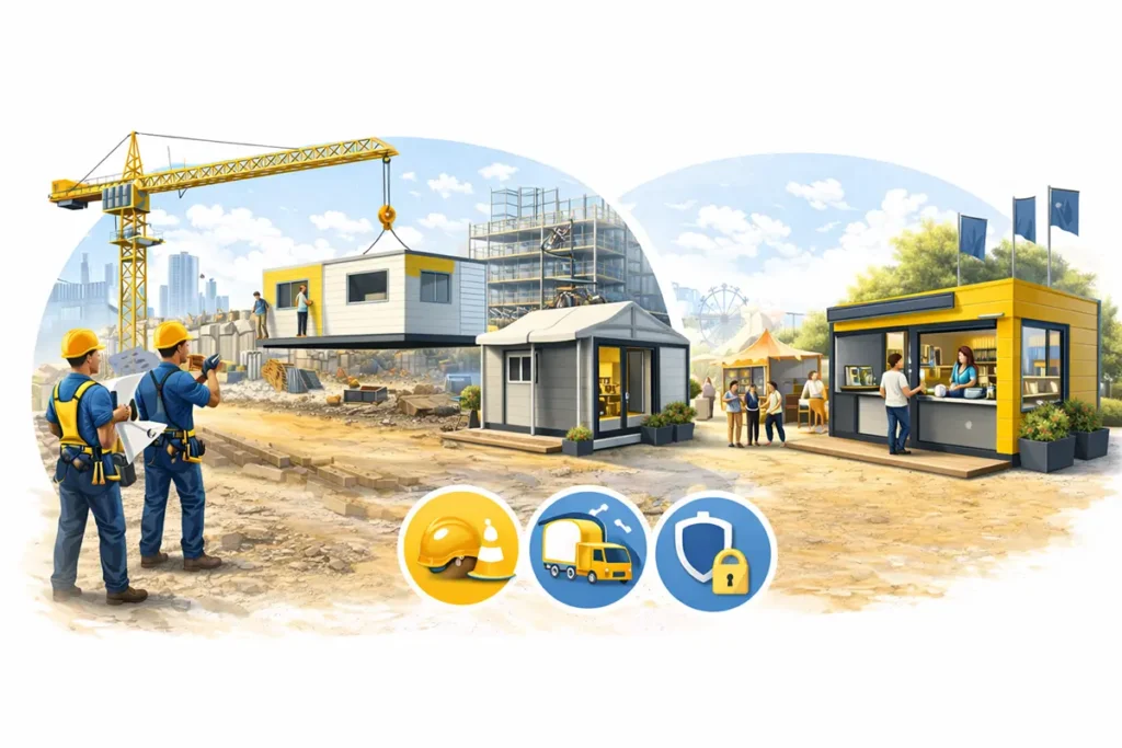 Модульные здания для временных нужд: идеальное решение для строительных площадок и мероприятий